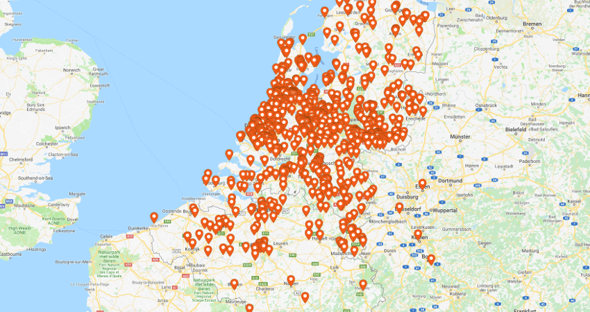 Gietvloer Gent kaart